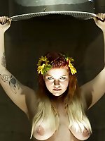 Erotic mature female is fingering her vagina