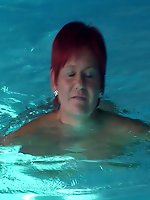 Masturbating at the pool