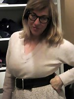 Her petticoat pressed her breasts forward