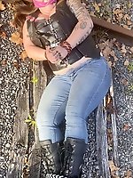 Aged damsels get undressed