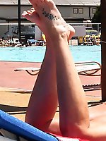 An incredible mature woman is engaging in solo activities