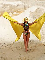 Erotic lady is showing off her titties