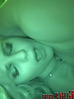 Large-framed woman experiences internal ejaculation