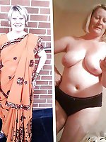 French mature housewife posing naked on cam