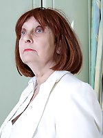 Naughty british mature lady getting wet on her bed