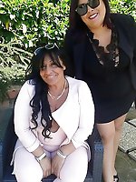 Outstanding older milfs posing naked in public