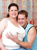 Big mature mama playing with her toy boy