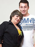 Naughty mature lady playing with hertoy boy