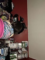 European bitch is taking off her underwear