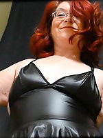 Black andquot;Wet Lookandquot; Mini Dress